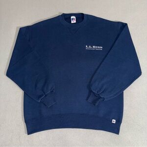 Vintage Russell Athletic x LL Bean Embroidered Sweatshirt Size L USA Made 90s